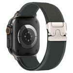 Cinturino per Apple Watch 42mm / 41mm / 40mm / 38mm xDfind in nylon con fibbia in titanio e bottone a pressione (nero)