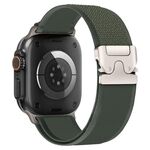 Per Apple Watch 42mm / 41mm / 40mm / 38mm xDfind Cinturino in nylon con fibbia in titanio e bottone a pressione (verde)