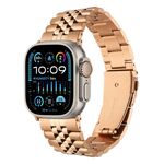 Cinturino in metallo a cinque perline con sgancio rapido per Apple Watch da 46 mm / 49 mm / 45 mm / 44 mm (oro rosa)