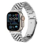 Cinturino in metallo a cinque perline con sgancio rapido per Apple Watch da 46 mm / 49 mm / 45 mm / 44 mm (argento)
