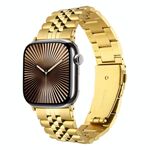 Cinturino in metallo a cinque perline con sgancio rapido per Apple Watch da 42 mm / 41 mm / 40 mm / 38 mm (oro)
