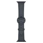 Cinturino in pelle con fibbia rotonda xDfind per Apple Watch 42 mm / 41 mm / 40 mm / 38 mm (marrone turchese)
