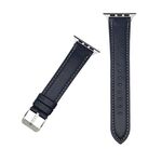 Cinturino per Apple Watch 46 mm / 49 mm / 45 mm / 44 mm xDfind Crazy Horse Texture Leather Watch Band (blu scuro)