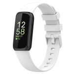 Cinturino in silicone tinta unita per Fitbit Versa 4 / Versa 3 / Sense2 / Sense xDfind, taglia: L (bianco)