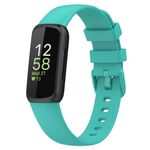 Cinturino in silicone tinta unita per Fitbit Versa 4 / Versa 3 / Sense2 / Sense xDfind, taglia: L (verde acqua)