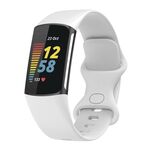 Cinturino in silicone xDfind per Fitbit Charge 6/5, taglia: S (bianco)