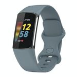 Cinturino in silicone xDfind per Fitbit Charge 6/5, taglia: S (blu acciaio)