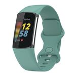 Cinturino in silicone xDfind per Fitbit Charge 6/5, taglia: S (verde pino)