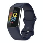 Cinturino in silicone xDfind per Fitbit Charge 6/5, taglia: L (blu scuro)