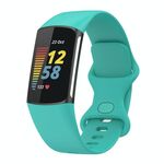 Cinturino in silicone xDfind per Fitbit Charge 6/5, taglia: L (verde menta)