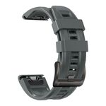 For Gamin 26mm xDfind Silicone Sport Pure Color Watch Band(Charcoal Grey)