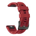 Cinturino per orologio sportivo in silicone puro color rosso per Gamin xDfind da 22 mm