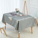 Tovaglia impermeabile in lino criptato per uso domestico, dimensioni: 140x200 cm (albero grigio)