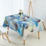 Tovaglia impermeabile in lino criptato per uso domestico, dimensioni: 140x200 cm (blu)