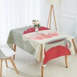 Tovaglia impermeabile in lino criptato per uso domestico, dimensioni: 140x200 cm (Babbo Natale)