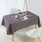 Tovaglia impermeabile in lino criptato per uso domestico, dimensioni: 140x200 cm (grigio scuro)