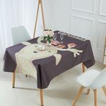 Tovaglia impermeabile in lino criptato per uso domestico, dimensioni: 140x200 cm (cervo grigio scuro)