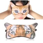 Maschera per occhi 3D Ombreggiatura Maschera per occhi stampata con animali del fumetto che dorme (Tigre)