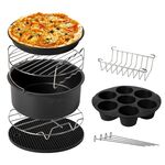 Accessori per friggitrice ad aria per padelle da 9 pollici 12 in 1 per griglia da forno per 5.3QT-6.8QTup