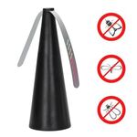 Ventilatore repellente per zanzare automatico multifunzionale con pala del ventilatore, dimensioni: 9x9x25 cm (nero)