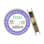 Filo di taglio separatore per schermo in acciaio al carbonio BAKU da 0,06 mm, 200 m/329 piedi, per la riparazione di schermi LCD per smartphone e tablet