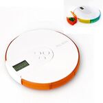 Scatola per pillole intelligente con temporizzazione portatile per una settimana Scatola per medicinali elettronici per ricordare anziani (arancione)