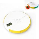 Scatole per pillole intelligenti con temporizzazione portatile per una settimana Scatola per medicinali elettronici per ricordare gli anziani (gialla)