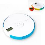 Scatola per pillole intelligente con temporizzazione portatile per una settimana Scatola per medicinali elettronici per anziani (azzurro)