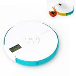 Scatola per pillole intelligente con temporizzazione portatile per una settimana Scatola per medicinali elettronici per ricordare gli anziani (verde lago)