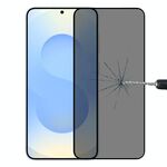 Pellicola in vetro temperato anti-spia per Samsung Galaxy S25+ 5G, copertura completa, supporto sblocco con impronta digitale