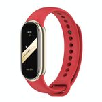 Cinturino per orologio in silicone tinta unita con fibbia in metallo xDfind per Xiaomi Smart Band 10/9/8 (rosso)