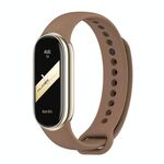 Cinturino per orologio in silicone tinta unita con fibbia in metallo xDfind per Xiaomi Smart Band 10/9/8 (color caffè)