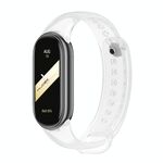 Per Xiaomi Smart Band 10/9/8 xDfind Cinturino in silicone tinta unita con fibbia in metallo (trasparente)