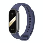 Cinturino per orologio in silicone tinta unita con fibbia in metallo xDfind per Xiaomi Smart Band 10/9/8 (blu notte)
