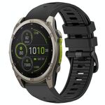 Cinturino in silicone con fibbia in acciaio a sgancio rapido bicolore per Garmin xDfind da 26 mm (nero)