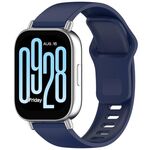Cinturino in silicone con fibbia inversa tinta unita per Redmi Watch 5 Active / Watch 5 Lite xDfind (blu scuro)