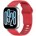 Cinturino in silicone con fibbia inversa tinta unita per Redmi Watch 5 Active / Watch 5 Lite xDfind (rosso)