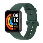 Cinturino integrato in silicone tinta unita per Redmi Watch 2 xDfind (verde scuro)