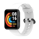Cinturino integrato in silicone tinta unita per Redmi Watch 2 xDfind (bianco)