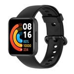 Cinturino integrato in silicone tinta unita xDfind per Redmi Watch 2 (nero)