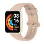 Cinturino integrato in silicone tinta unita per Redmi Watch 2 xDfind (rosa chiaro)