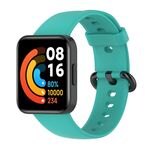 Per Redmi Watch 2 xDfind Cinturino integrato in silicone tinta unita (ciano)