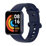 Per Redmi Watch 2 xDfind Cinturino integrato in silicone tinta unita (blu notte)