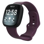 Cinturino in silicone per Fitbit Versa 4 / Versa 3 / Sense2 / Sense xDfind, taglia: S (viola scuro)