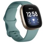 Cinturino in silicone per Fitbit Versa 4 / Versa 3 / Sense2 / Sense xDfind, taglia: L (verde aghi di pino)