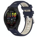 Cinturino in silicone con fibbia in acciaio bicolore per Garmin xDfind Sports da 22 mm (blu notte + luce stellare)