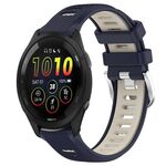 Cinturino in silicone con fibbia in acciaio bicolore per Garmin xDfind Sports da 20 mm (blu notte + luce stellare)