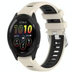 Cinturino in silicone con fibbia in acciaio bicolore per Garmin xDfind Sports da 20 mm (Starlight+Nero)