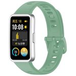 Cinturino per orologio in silicone lucido xDfind con bottone a pressione per Huawei Band 10/9/8 (verde scuro)
