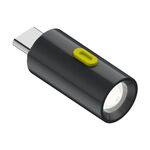 Torcia elettrica portatile da esterno con porta di tipo C, potenza ultra bassa 210-230 lumen, modello: tipo C maschio (grigio)